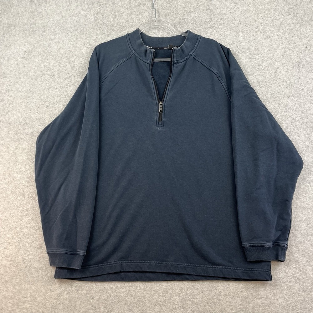 Public Rec Quarter 1/4 Zip Weekend Pullover Mens XXL Navy‎ Blue Pima Cotton